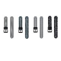 Tkasing Replacement Silicone Smart Wrist Watch Accessory Band Strap for Garmin Forerunner 220/230/235/620/630, (4A)