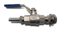 HomeBrewStuff 1/2" Stainless Steel Valve Weldless Bulkhead for Home Brew Kettle