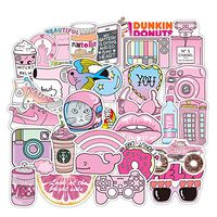 50Pcs Cute Pink VSCO Stickers for Girls,Teens,Big Laptop Stickers for Hydro Flask,Laptop,Cars