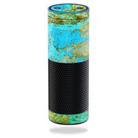 MightySkins Skin Compatible with Amazon Echo - Teal Marble | Protective, Durable, and Unique Vinyl Decal wrap Cover | Easy to Apply, Remove, and Change Styles | Made in The USA