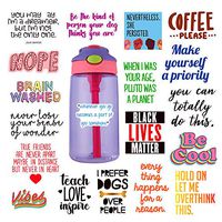 VSCO Girls Stickers Hydro Flask Waterproof Skateboard Stickers for Water Bottle DIY Xmas Decoration Laptop Decals Gift Card Luggage Car Bicycle Music Film Guitar Travel Case Word 19Pack