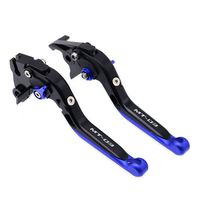 For Yamaha MT03 MT-03 2015-2016 Silver Black Folding Extendable Brake Clutch Accessories Engraved Levers