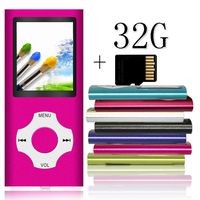 Tomameri - Portable MP3 / MP4 Player with Rhombic Button, Including a Micro SD Card and Support Up to 64GB, Compact Music, Video Player, Photo Viewer Supported - White+Pink