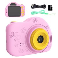 Kids Camera,Rixfit Digital Video Camera Children Creative DIY Camcorder with Rechargeable Battery Birthday/Christmas/New Year Toy Gifts for 3-12 Year Old Girls with 32GB SD Card (Pink)
