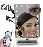 Melody Mirror - Lighted Vanity Mirror with Bluetooth Speaker (Eletro Plated Silver)
