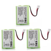 EBL Pack of 3 Rechargeable Replacement Battery Compatible with AT&T 89-1323-00-0 Motorola SD-7501 Vtech 27910 I6725 RadioShack 23-959 Home Handset, 3.6V 800mAh