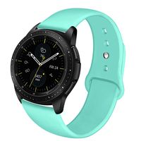 NAHAI Band Compatible with Samsung Galaxy Watch 42mm, Galaxy Watch Active, Gear Sport, 20mm Soft Silicone Replacement Strap Resistant Sport Wristbands for Women Men, Large, Teal