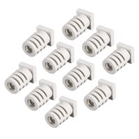 uxcell 10Pcs PVC Square Strain Relief Cord Boot Protector Sleeve Power Tool Hose White