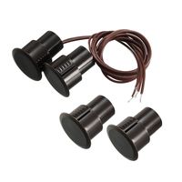 uxcell 2pcs RC-36 NC Recessed Wired Security Window Door Contact Sensor Alarm Magnetic Reed Switch Brown
