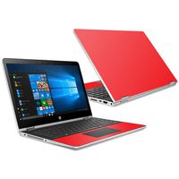 MightySkins Skin Compatible with HP Pavilion x360 15.6" (2018) - Solid Red | Protective, Durable, and Unique Vinyl Decal wrap Cover | Easy to Apply, Remove, and Change Styles | Made in The USA