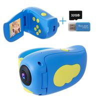 Kids Camera, DDAD Digital Video Camera Gifts for Boys and Girls, 10MP 1080P Toddler Video Recorder Rechargeable and Shockproof Creative DIY Camcorder for Children (32GB SD Card Included)