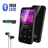 MP3 Player with Bluetooth 16GB Gueray Lossless Sound 2.4 Inch Screen MP3 Music Player Built-in Speaker FM Radio Metal Touch Button Running Sport Voice Recorder Video E-Book TF Card up to 128GB