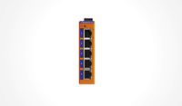 HENRICH 5 Copper Ports Industrial Ethernet Switch, Unmanaged, Wide Temperature (-10-60C), Redundant Power Inputs, UL508 Class 1 Div 2 Certified, Worlds Smallest 5 Port Industrial Switch