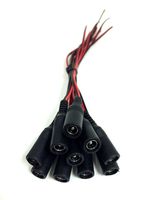 50 Pcs Red/Black Female DC Power Pigtails CCTV Camera DVR Adapter Plug Lead