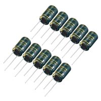 uxcell Aluminum Radial Electrolytic Capacitor Low ESR Green with 680uF 25V 105 Celsius Life 3000H 10 x 17mm High Ripple Current,Low Impedance 10pcs