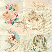Ambiente Pack of 20 Napkins / Serviettes - Romantic Angels - 33cm x 33cm - 3ply