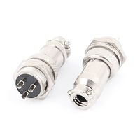 uxcell 2Pcs Cable Mounting Aviation Connector 16mm Dia Screw GX16 3Pin AC 220V 20A