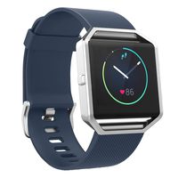 SKYLET Compatible with Fitbit Blaze Bands with Frame, Silicone Replacement Bands Breathable Sport Strap Compatible with Fitbit Blaze Fitness Watch Women Men Black