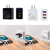 Eeilyin 3-Port USB Fast Charger Quick Wall Charger 5V 2.4A Travel Charger Wall Chargers