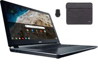 Acer 15.6" Widescreen Chromebook w/ Wireless Mouse&Sleeve | Intel Celeron N3060 Dual Core | 4GB RAM | 16GB eMMC Flash Memory | HDMI | USB 3.1 | HD Webcam | WiFi | Google Chrome OS | Granite Gray