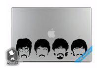 Music inspired 4 beatle heads Vinyl Decal Sticker for Apple MacBook Dell HP Alienware Asus Acer or Any Laptop Notebook PC Computer