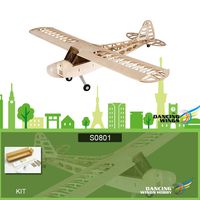 Cigooxm Dancing Wings Hobby S0801 Balsa Wood RC Airplane 1.2M Piper Cub J-3 Remote Control Aircraft KIT Version DIY Flying Model