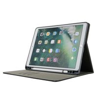 2017 iPad Pro 12.9 Cover,Sammid Pu Leather Full Body Protective Cover With Card Slot Tri-fold Stand Business Cover With Pen Holder Easy Viewing Hand Strap Case For 2015/2017 iPad Pro 12.9 - Dark Blue