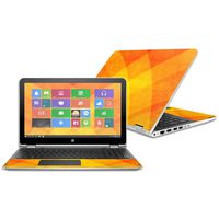 Mightyskins Skin Compatible with Hp Pavilion X360 15.6" (2016) - Orange Texture | Protective, Durable, and Unique Vinyl Decal Wrap Cover | Easy to Apply, Remove, and Change Styles | Made in The USA
