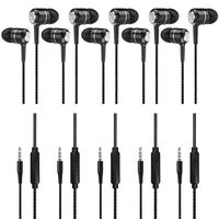 5 Packs in-Ear Earbud Headphones,YuCool Earphone with Mic& Remote Control,Balanced Bass Driven Sound,Noise Isolating,Stereo for All 3.5mm Interface Device-Black