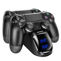 PS4/PS4 Slim/PS4 Pro Controller Charger Dock Station, OIVO PS4 Dual Shock 4 Charging Docking Station for Sony Playstation 4 Controller- 1.8hours Fast Charger with Updated Copper Sheet