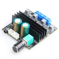 DAMGOO Digital Amplifier Board, TPA3116 HiFi Dual-Channel Stereo Audio Amplifier Subwoofer DC10-25V Digital 2.0 Amp Module 100W+100W Output with Steel Volume Adjustment Knob