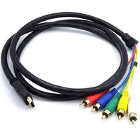 HDMI to RCA Cable, Gotd HDMI to 5 RCA Male Audio Video Component Convert Cable For HDTV TV BOX 1080P DVD