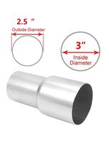 BLACKHORSE-RACING 2.5" OD 3" ID Universal Exhaust Pipe to Component Pipe Adapter Reducer Kits Reliable Stainless Steel 2.5 Inch to 3 Inch