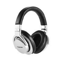 ammoon TAKSTAR PRO 82 Professional Studio Dynamic Monitor Headphone Headset Over-Ear for Recording Monitoring Music Appreciation Game Playing with Aluminum Alloy Case (Silver)