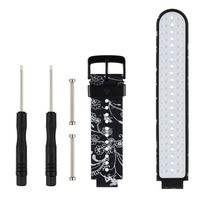 Replacement for Garmin Forerunner 235 Watch Band Accessory, Adjustable Silicone Solid&Pattern Strap Wristband for Forerunner 220/230/620/630/735XT/235Lite