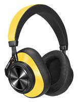 Bluedio T6 (Turbine) Active Noise Canceling Headphones Voice Control, Bluetooth Headphones Over Ear Support Amazon Web Services (AWS), Wireless Headset w/Mic, 57 mm Drivers, 25 Hours Playtime, Yellow
