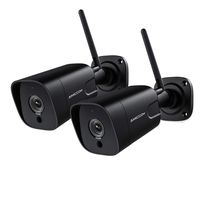 Outdoor Security Camera 2Pack 1080P Wireless Security Camera Waterproof IP66 IP Cam 2.4G Night Vision Surveillance System with Two-Way Audio Motion Detection Activity Alert Deterrent Alarm iOS/Android