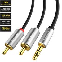RCA Cable,Toptrend 3.5mm Male to 2 RCA Stereo Audio Y Splitter Cable - 6ft