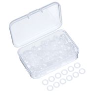 Sumind 200 Pieces Rubber Rings Seal O-Ring Rubber Keyboard Dampeners with Plastic Storage Box for Cherry MX Switch Keyboard and Mechanical Keyboard Keys (Clear)