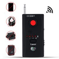 AGPtek® CC308 Anti-Spy Signal Bug RF Detector Hidden Camera Laser Lens GSM Device Finder - Mute Vibration + Beep + LED indicator , Earphone and Charger included