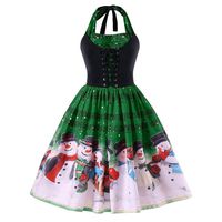 Fudule Womens Christmas Dresses Party Dresses 1950s Vintage Dresses Swing Stretchy Dresses