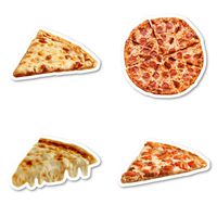 Pizza Lover Sticker Pack Pizza Stickers - 4 Pack - Sticker Vinyl Decal - Laptop, Phone, Tablet Vinyl Decal Sticker (4 Pack) S183147