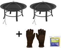 Mainstay`' Fire Pit, 28" Includes a Spark Guard Mesh Lid with Lid Lift (2)