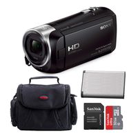 Sony HD Handycam Camcorder (Black) with Sony 32GB Accessory Bundle