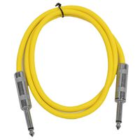 Seismic Audio - SASTSX-2 - 2 Foot TS 1/4" Guitar, Instrument, or Patch Cable Yellow