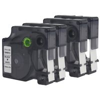 WonderTec 4 Pack Compatible Cassette Label Tape for Dymo 45013 S0720530 (1/2'' W x 23' L) Use with Dymo LabelManager 420P, Dymo LabelManager 450, Dymo LabelManager 450D, Black on White