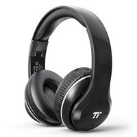 TaoTronics Bluetooth Headset Over Ear Headphones with Soft Memory Foam Ear Pads & Dual 40mm Drivers (15 Hour Audio Playback) (Renewed)