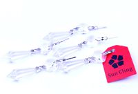 Sun Cling Replacement Chandelier Icicle Crystal Prisms 38mm, Pack of 20 (Clear)
