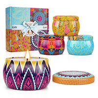 Scented Candles (Spring Theme), Aromatherapy Candles Highly Scented and Long Burning Natural Soy Wax Candles Gift Set for Women, Mother's Day, Fragrant Candles for Stress Relief, Relaxation, 4 x 4.4oz