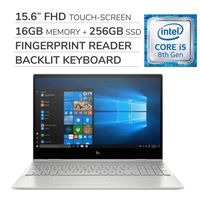 HP Envy x360 2-in-1 2019 Premium 15.6'' FHD Touch-Screen Laptop Notebook Computer, 4-Core Intel i5-8265U 1.6 GHz, 16GB RAM, 256GB SSD, No DVD,Backlit Keyboard,Wi-Fi,Bluetooth,Webcam,HDMI,Win 10 Home